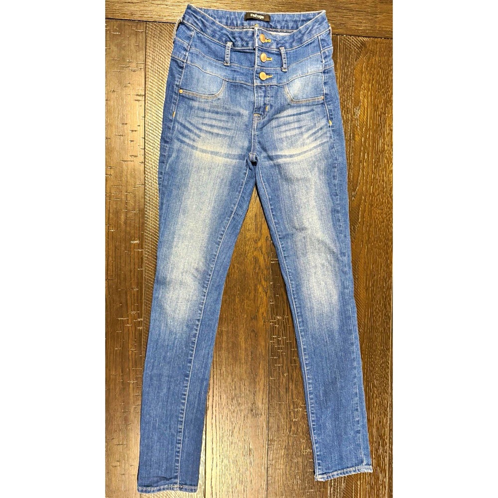 Refuge Womens High Rise Skinny Jeans Size 2 Light Wash Blue Stretch Denim